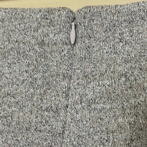 Ann Taylor Neutral Pencil Skirt 6 Office Career Wool Blend Metallic Shimmer NWT - Picture 8 of 11